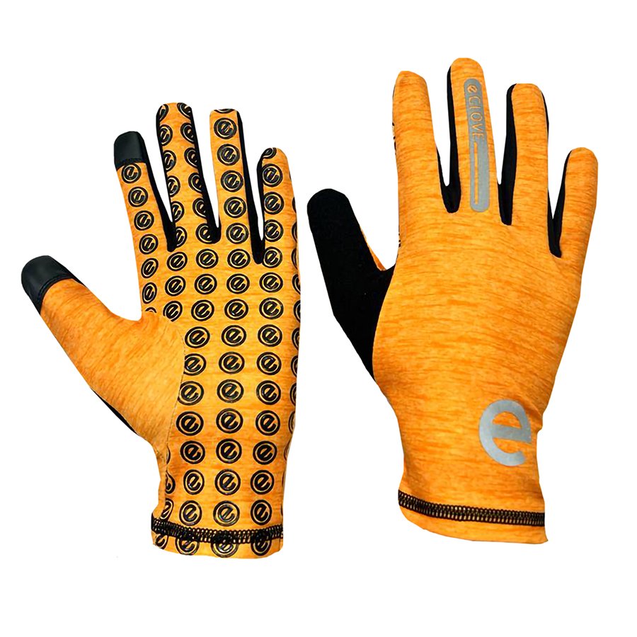 Reebok running gloves orange on sale